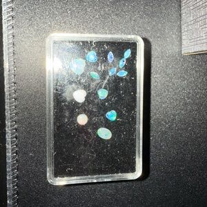 13 White Opal Cabochons